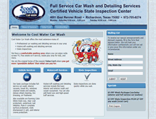 Tablet Screenshot of coolwatercarwash.com